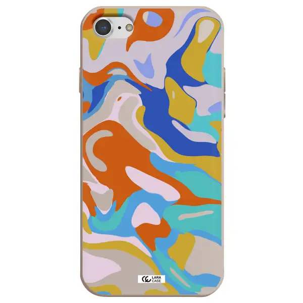 a colorful background with different colors Apple iPhone 8 Silicone Stone Case