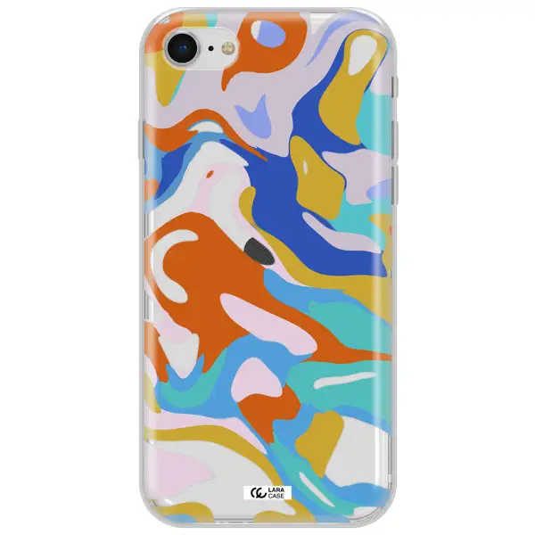 A Colorful Background With Different Colors Apple Iphone Se 2020 Clear Tpu Case