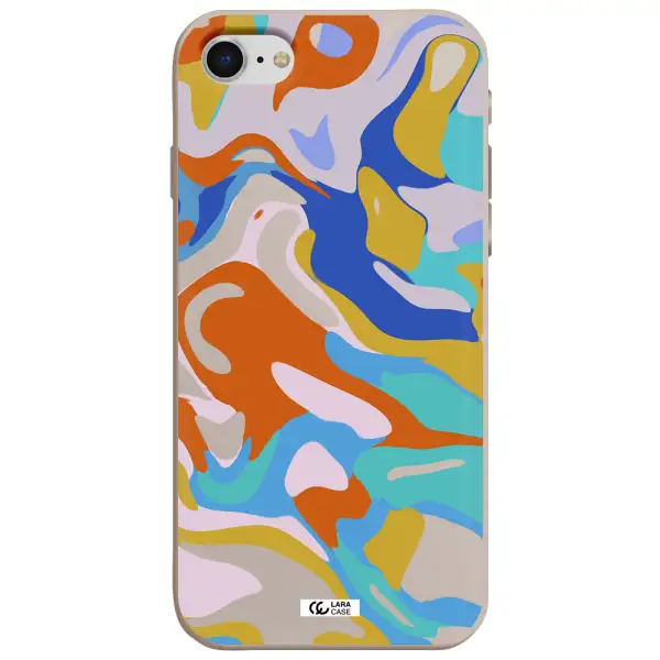 a colorful background with different colors Apple iPhone se 2020 Silicone Stone Case