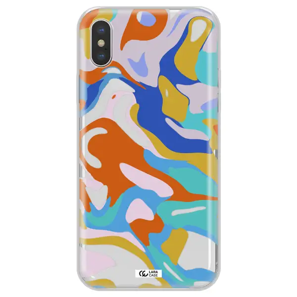A Colorful Background With Different Colors Apple Iphone X Clear Tpu Case
