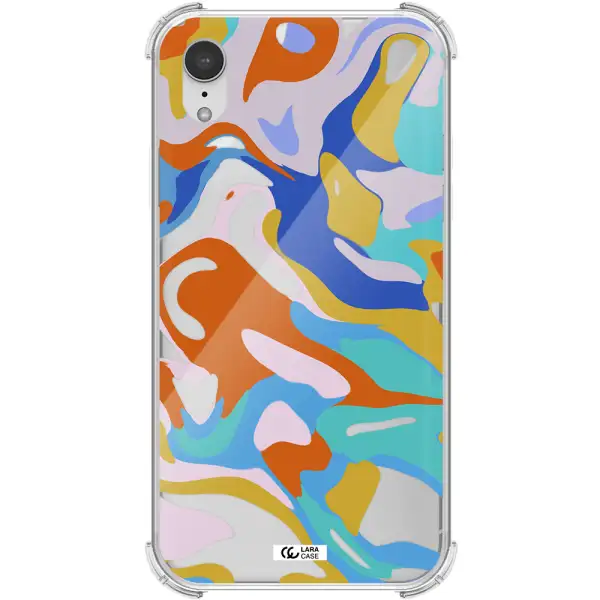 a colorful background with different colors Apple iPhone XR Clear PC Case