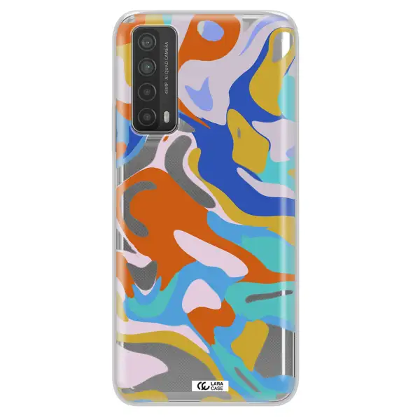 A Colorful Background With Different Colors Huawei P Smart 2021 Clear Tpu Case