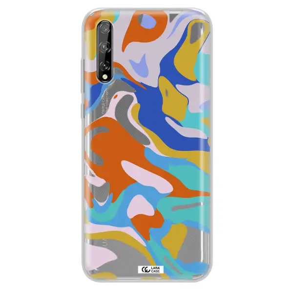 A Colorful Background With Different Colors Huawei P Smart S Clear Tpu Case