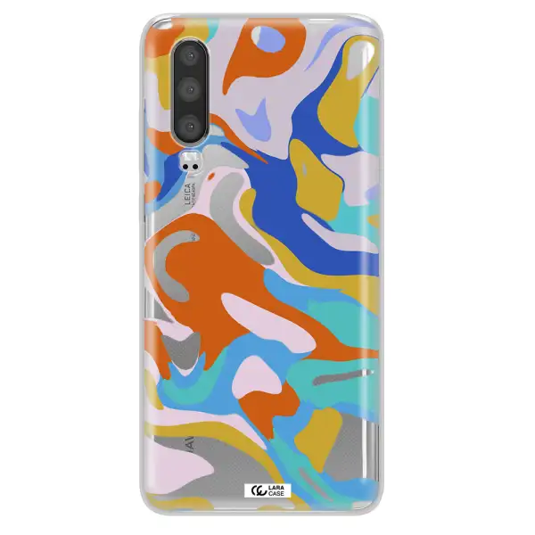 A Colorful Background With Different Colors Huawei P30 Clear Tpu Case
