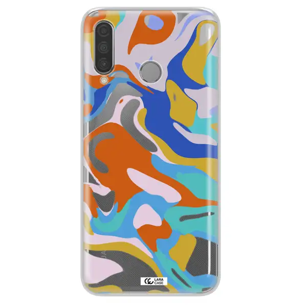 A Colorful Background With Different Colors Huawei P30 Lite Clear Tpu Case