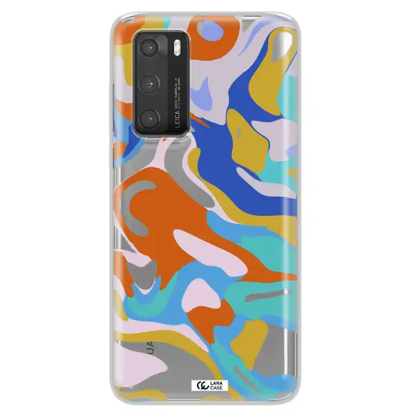 A Colorful Background With Different Colors Huawei P40 Clear Tpu Case