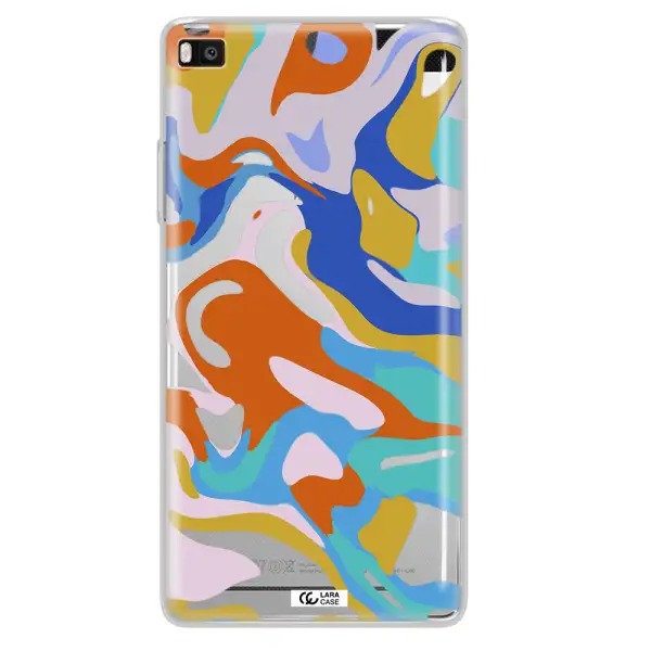 A Colorful Background With Different Colors Huawei P8 Clear Tpu Case