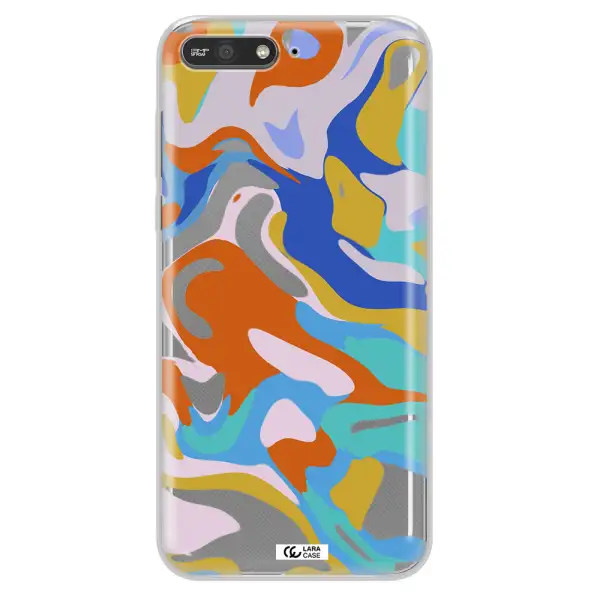 A Colorful Background With Different Colors Huawei Y6 2018 Clear Tpu Case