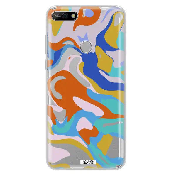 A Colorful Background With Different Colors Huawei Y7 2018 Clear Tpu Case