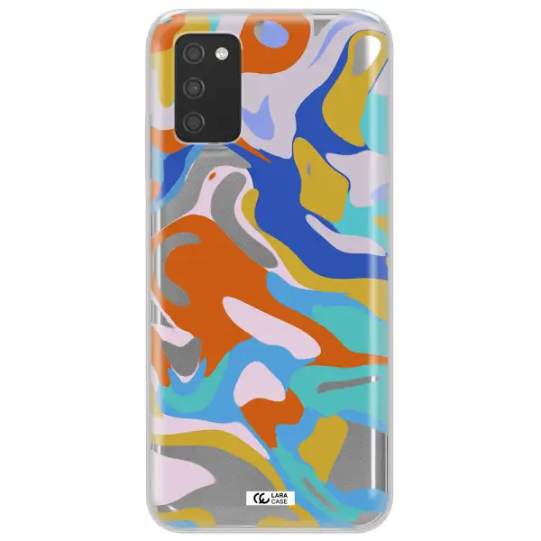 A Colorful Background With Different Colors Samsung A03S Clear Tpu Case