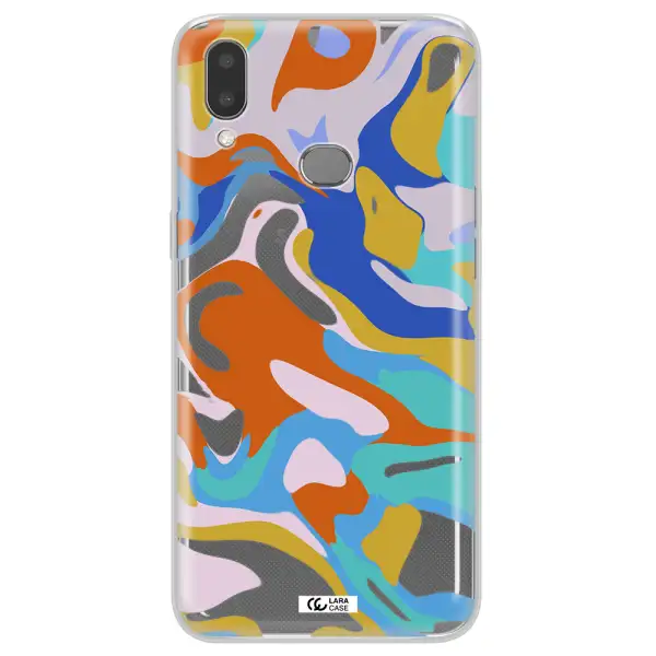 A Colorful Background With Different Colors Samsung A10S Clear Tpu Case