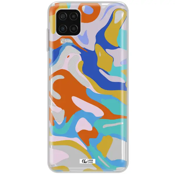 A Colorful Background With Different Colors Samsung A12 4G Clear Tpu Case