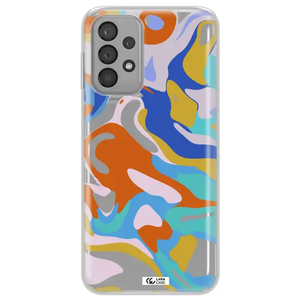 A Colorful Background With Different Colors Samsung A23 Clear Tpu Case