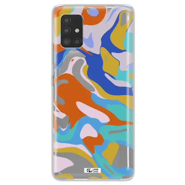 A Colorful Background With Different Colors Samsung A51 Clear Tpu Case
