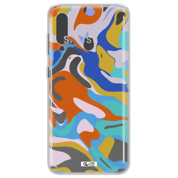 A Colorful Background With Different Colors Samsung A60 Clear Tpu Case