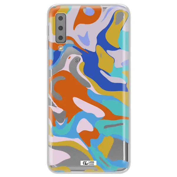 A Colorful Background With Different Colors Samsung A7 2018 Clear Tpu Case