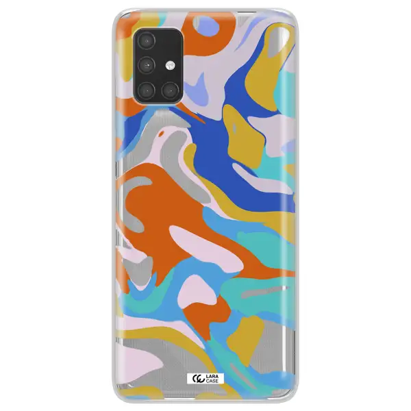 A Colorful Background With Different Colors Samsung A71 Clear Tpu Case