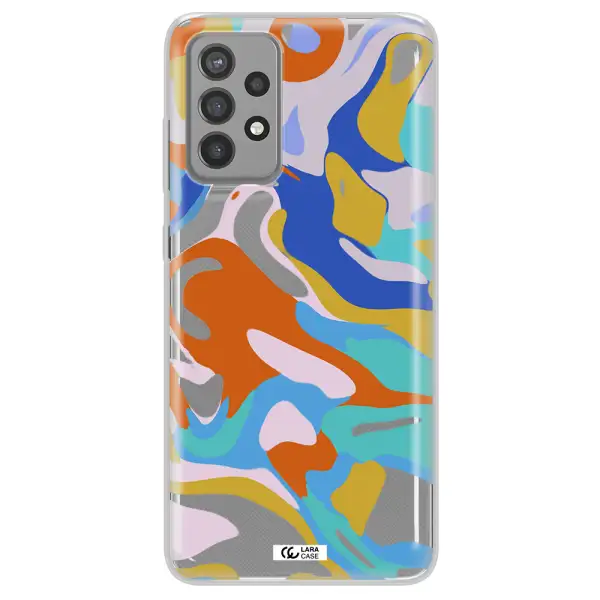 A Colorful Background With Different Colors Samsung A72 Clear Tpu Case