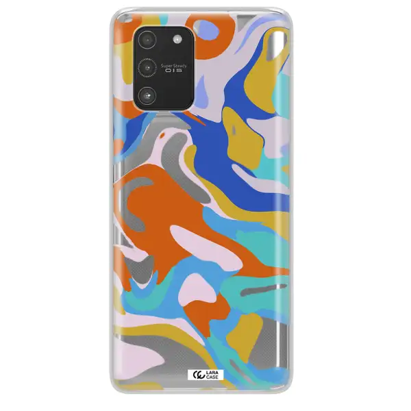 A Colorful Background With Different Colors Samsung A91 Clear Tpu Case