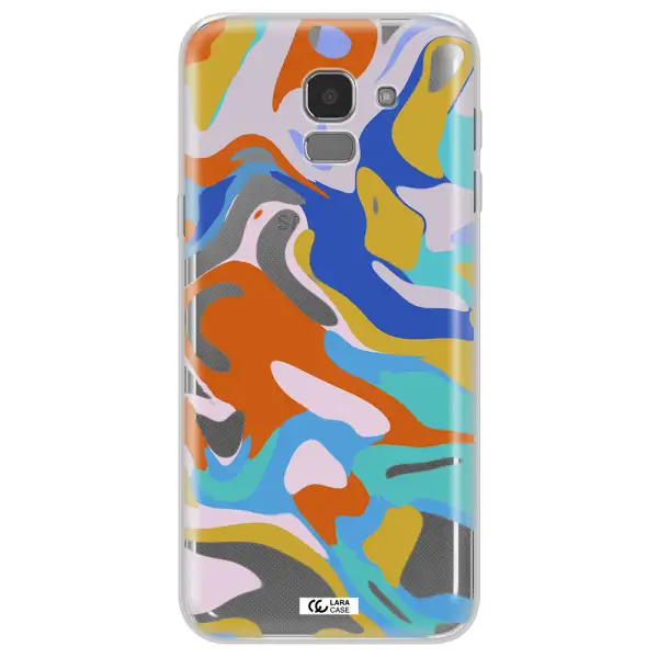 A Colorful Background With Different Colors Samsung J6 Clear Tpu Case