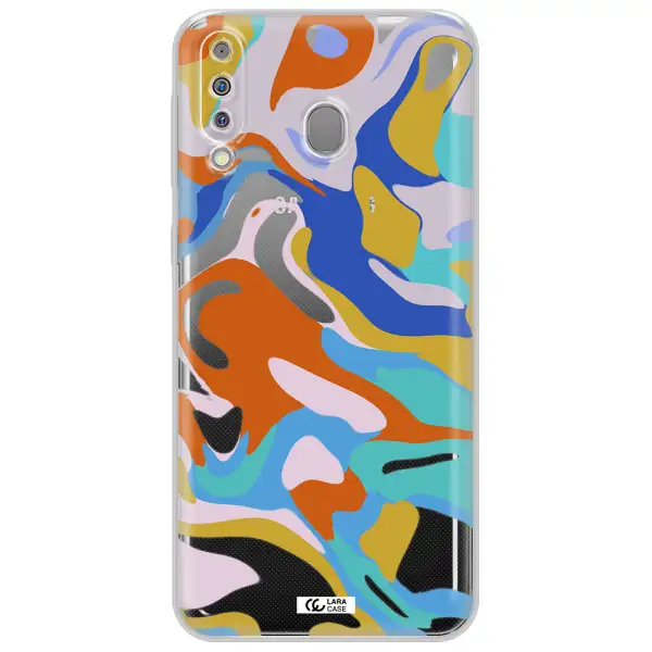 A Colorful Background With Different Colors Samsung M30 Clear Tpu Case