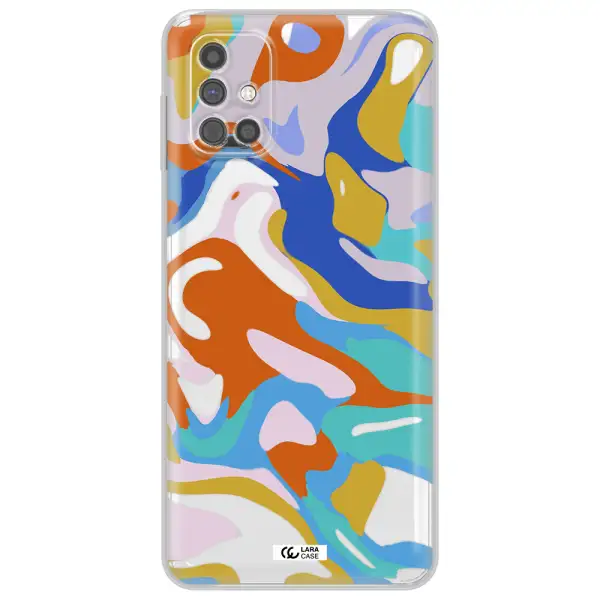 A Colorful Background With Different Colors Samsung M51 Clear Tpu Case
