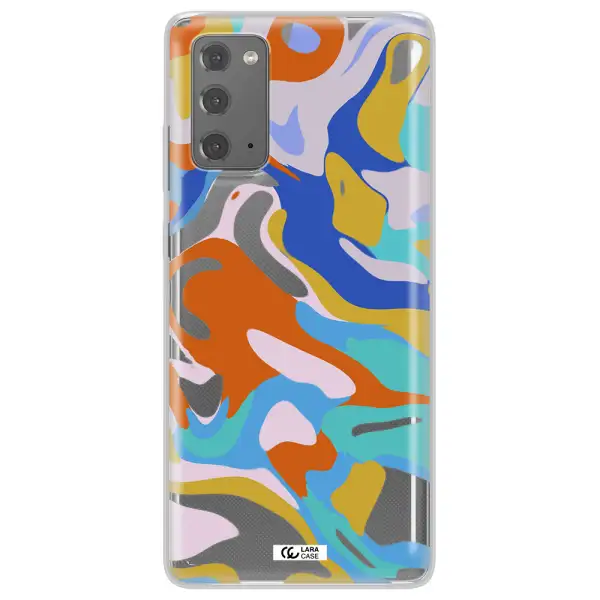 A Colorful Background With Different Colors Samsung Note 20 Clear Tpu Case