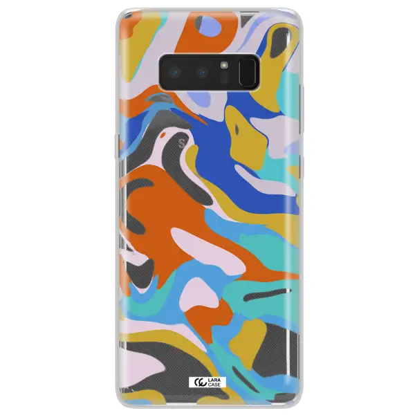 A Colorful Background With Different Colors Samsung Note 8 Clear Tpu Case