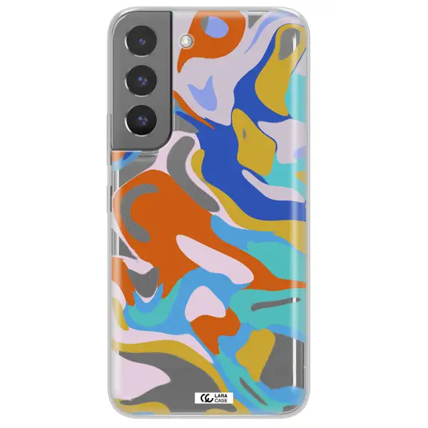 A Colorful Background With Different Colors Samsung S 22 Plus Clear Tpu Case