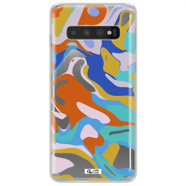 A Colorful Background With Different Colors Samsung S10 Clear Tpu Case