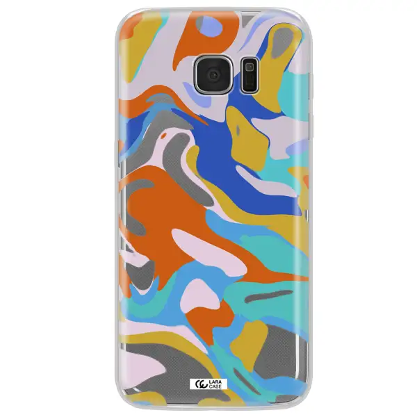 A Colorful Background With Different Colors Samsung S7 Edge Clear Tpu Case