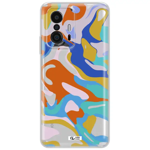 A Colorful Background With Different Colors Xiaomi 11T Clear Tpu Case