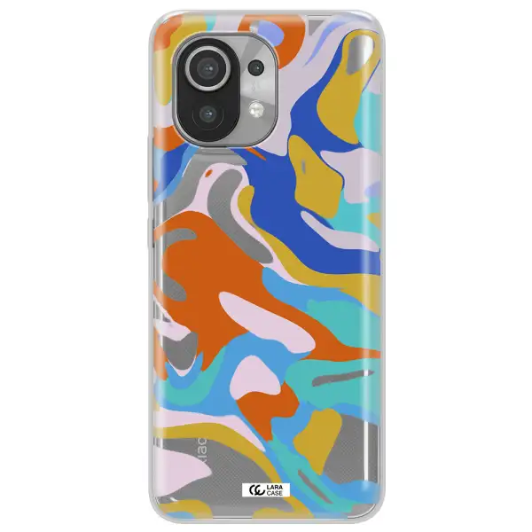A Colorful Background With Different Colors Xiaomi Mi 11 Clear Tpu Case