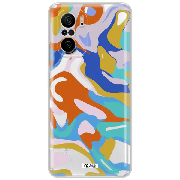 A Colorful Background With Different Colors Xiaomi Poco F3 Clear Tpu Case