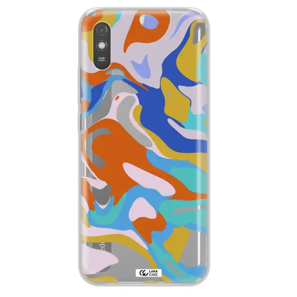 A Colorful Background With Different Colors Xiaomi Redmi 9A Clear Tpu Case