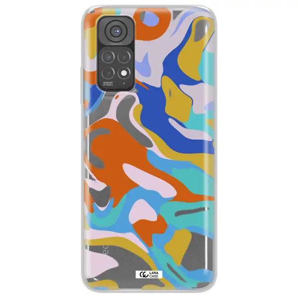 A Colorful Background With Different Colors Xiaomi Redmi Note 11 Clear Tpu Case
