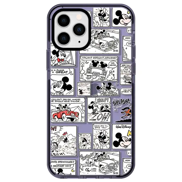 mickey mouse comic strip Apple iPhone 11 pro max impact Lilac Case
