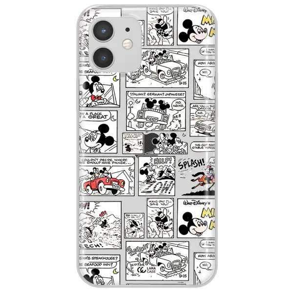 Mickey Mouse Comic Strip Apple Iphone 12 Clear Tpu Case