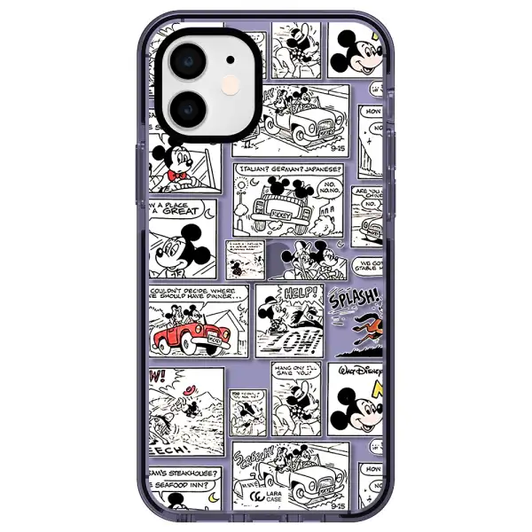 mickey mouse comic strip Apple iPhone 12 impact Lilac Case