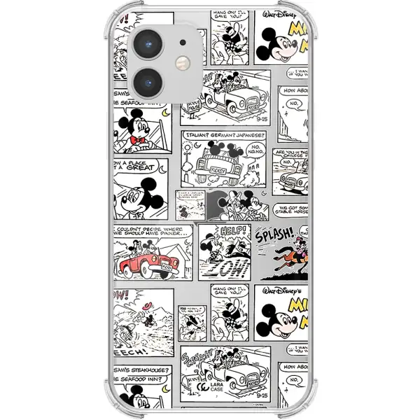 mickey mouse comic strip Apple iPhone 12 mini Clear PC Case