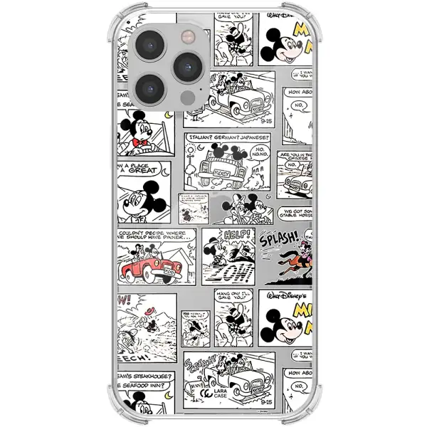 mickey mouse comic strip Apple iPhone 12 pro max Clear PC Case
