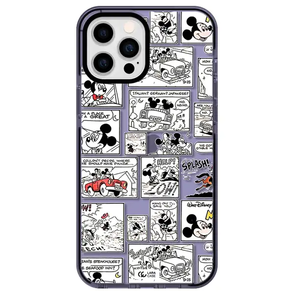 mickey mouse comic strip Apple iPhone 12 pro max impact Lilac Case