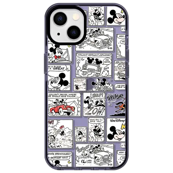 mickey mouse comic strip Apple iPhone 13 impact Lilac Case