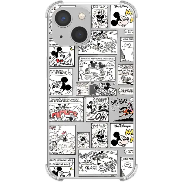 mickey mouse comic strip Apple iPhone 13 mini Clear PC Case