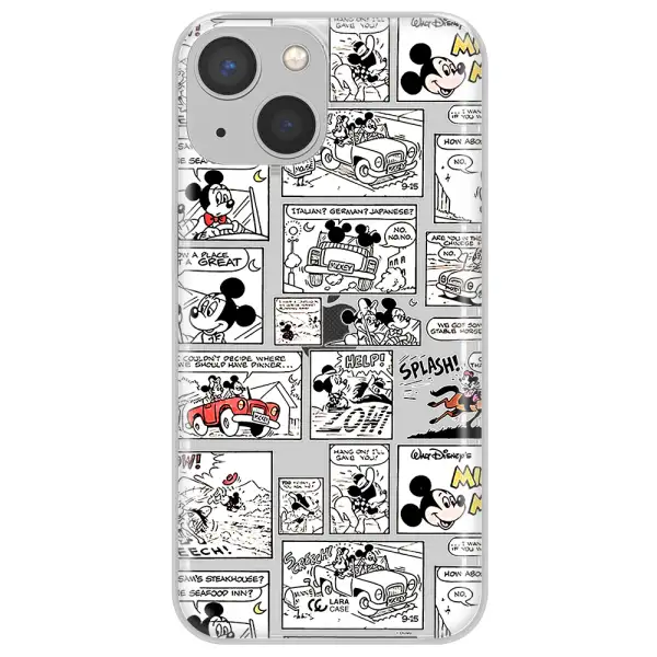 Mickey Mouse Comic Strip Apple Iphone 13 Mini Clear Tpu Case
