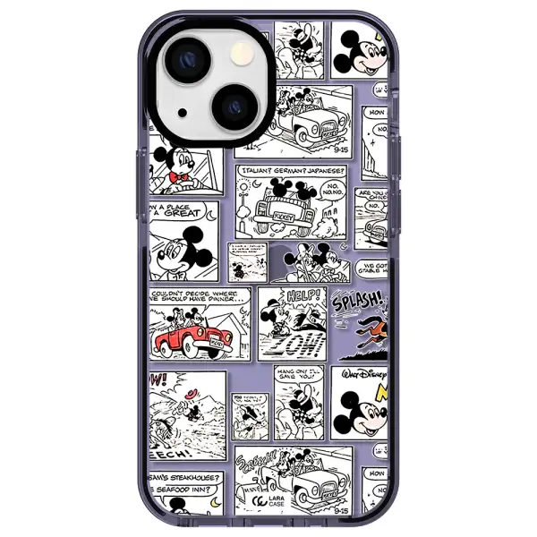 mickey mouse comic strip Apple iPhone 13 mini impact Lilac Case