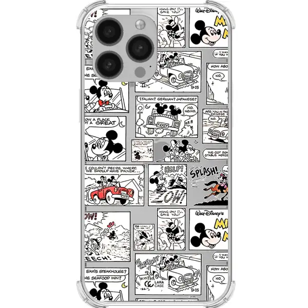 mickey mouse comic strip Apple iPhone 13 Pro Clear PC Case