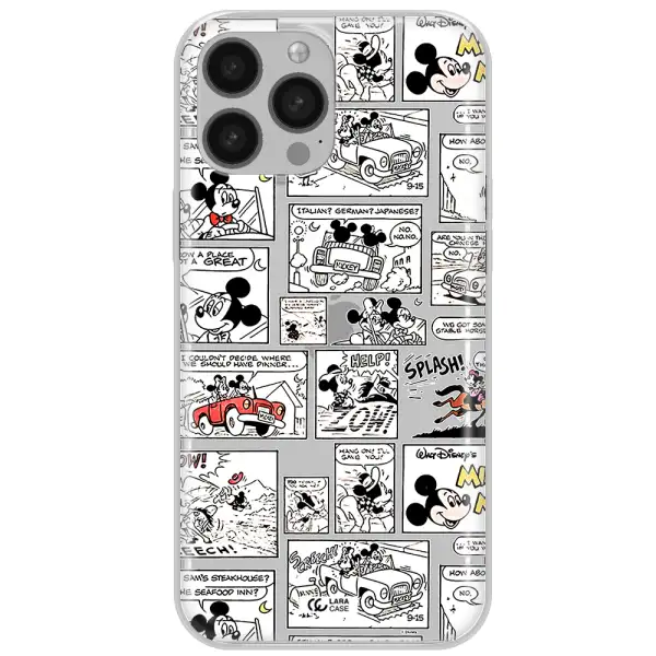 Mickey Mouse Comic Strip Apple Iphone 13 Pro Clear Tpu Case