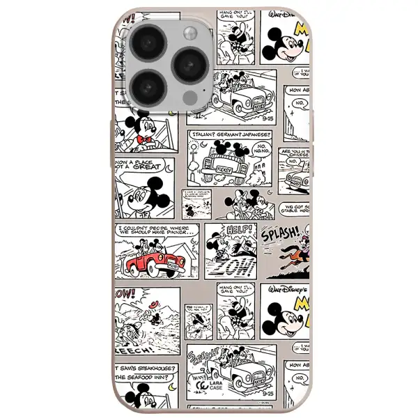mickey mouse comic strip Apple iPhone 13 Pro Max Silicone Stone Case