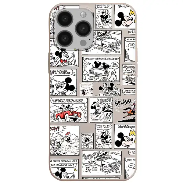 mickey mouse comic strip Apple iPhone 13 Pro Silicone Stone Case